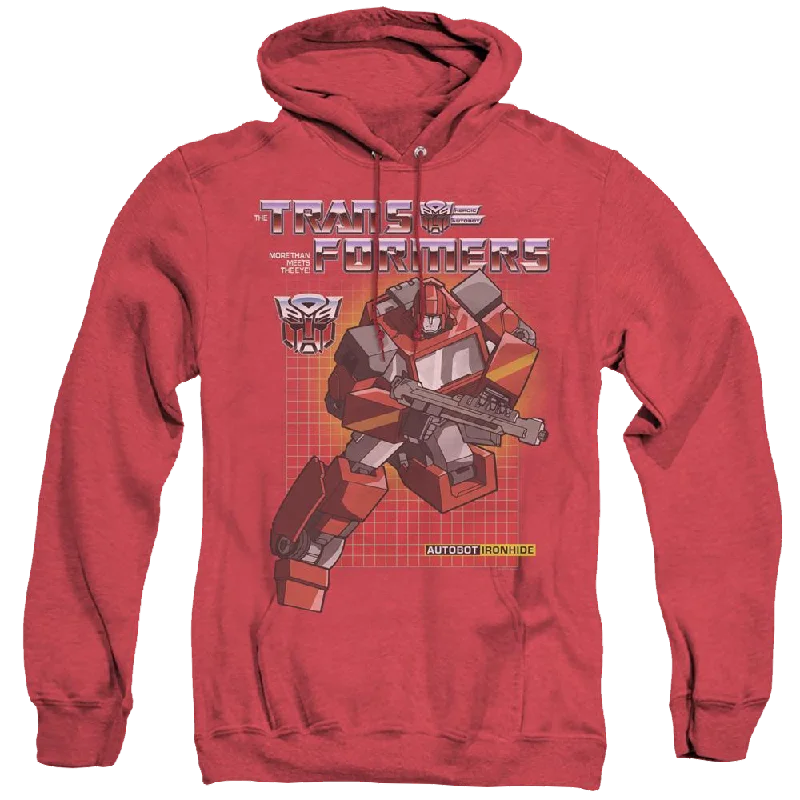 Transformers Ironhide - Heather Pullover Hoodie Bardot Neck Top