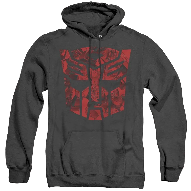 Transformers Tonal Autobot - Heather Pullover Hoodie One Shoulder Top