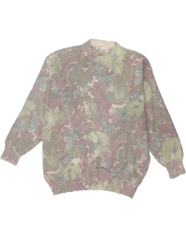 VINTAGE Womens Turtle Neck Jumper Sweater UK 16 Large Multicoloured Floral Lightweight Heavyweight Midweight VINTAGE Womens Turtle Neck Jumper Sweater UK 16 Large Multicoloured Floral Lightweight Heavyweight Midweight