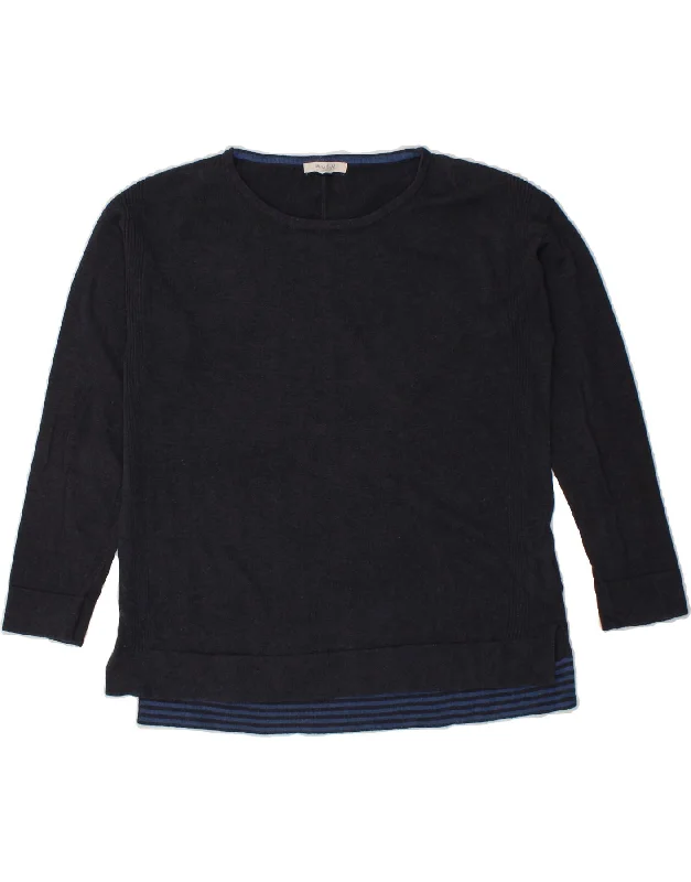 WHITE STUFF Womens Boat Neck Jumper Sweater UK 10 Small Navy Blue Cotton Modern Contemporary Chic WHITE STUFF Womens Boat Neck Jumper Sweater UK 10 Small Navy Blue Cotton Modern Contemporary Chic