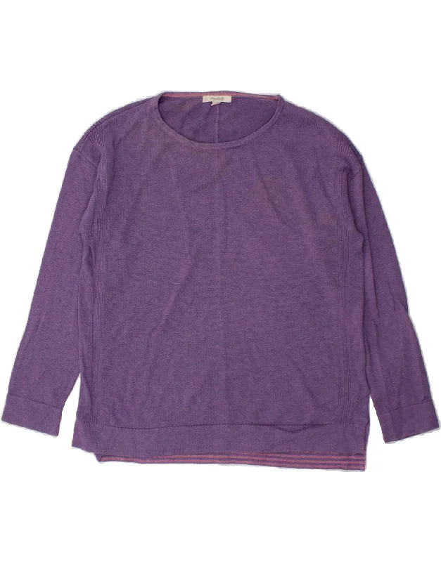 WHITE STUFF Womens Boat Neck Jumper Sweater UK 12 Medium Purple Cotton Stylish Fashionable Trendy WHITE STUFF Womens Boat Neck Jumper Sweater UK 12 Medium Purple Cotton Stylish Fashionable Trendy