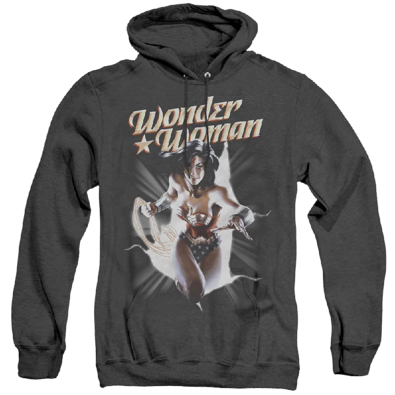 Wonder Woman Ww Break Out - Heather Pullover Hoodie Oversized Cozy Pullover