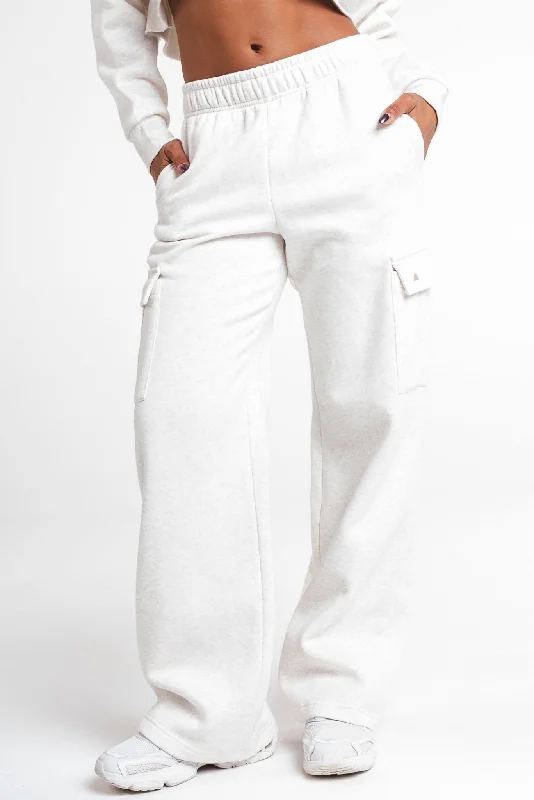 Vitality Cozy Cargo Trouser - Oat Marl Trousers Business Professional