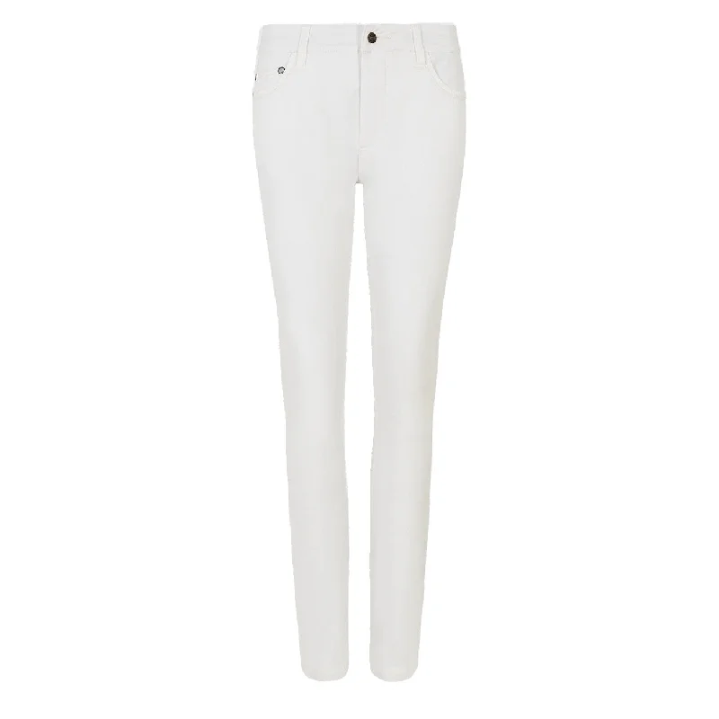 Dubarry Womens Greenway Trousers White High Waist Slim Fit Ankle Length