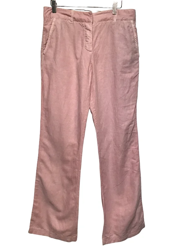 Farhi Linen Trousers (Size L) Wide Leg Loose Fit Mid Waist