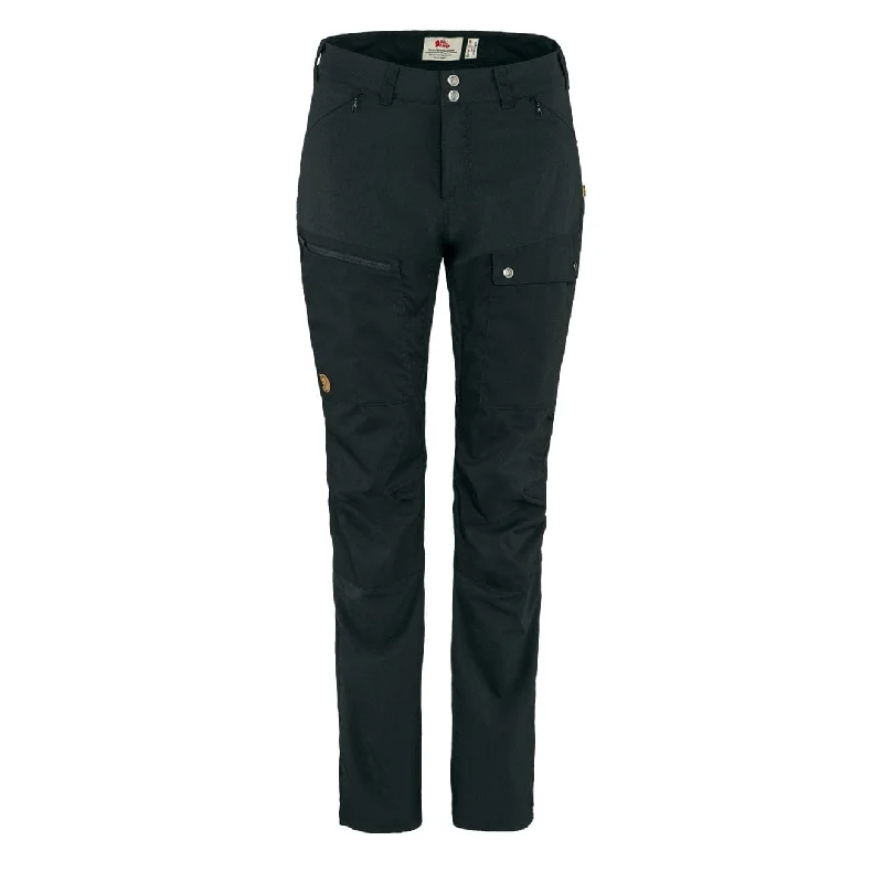 Fjallraven Womens Abisko Midsummer Trousers Short Leg Black Trousers High Rise Slim Fit Fjallraven Womens Abisko Midsummer Trousers Short Leg Black Trousers High Rise Slim Fit
