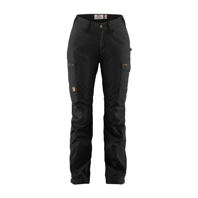 Fjallraven Womens Kaipak Curved Trousers Black Trousers chic elegant