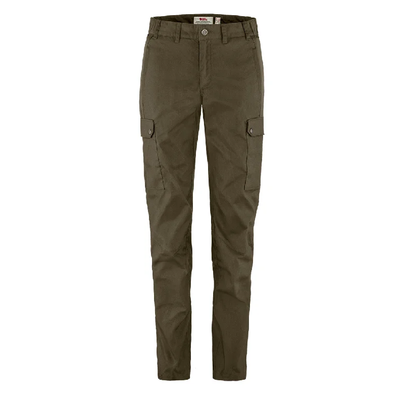 Fjallraven Womens Stina Trousers Dark Olive Trousers Spring Floral