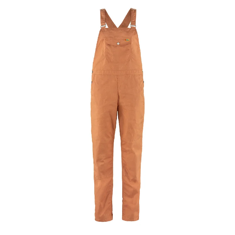 Fjallraven Womens Vardag Dungaree Trousers Desert Brown Trousers Fall Fleece