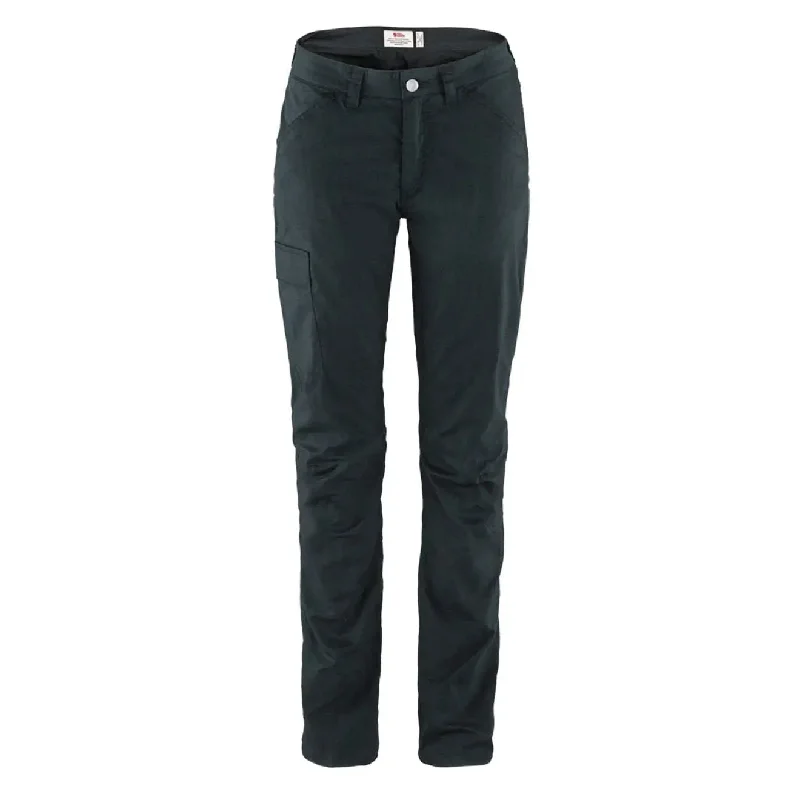 Fjallraven Womens Vardag Lite Trousers Dark Navy Trousers Low Rise Relaxed