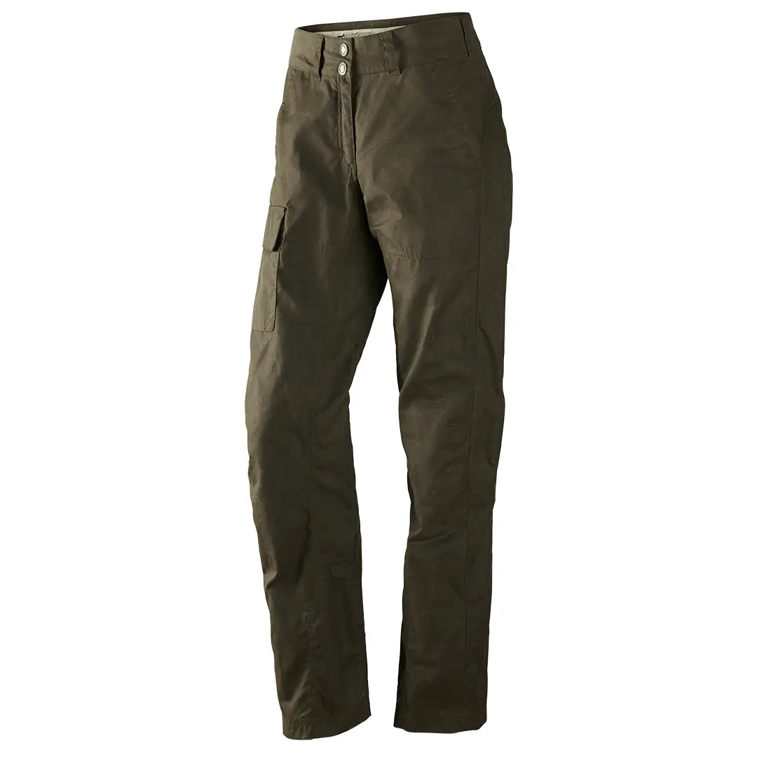 Hiker Lady Trousers - Hunting Green by Harkila Trousers Plaid Checkered