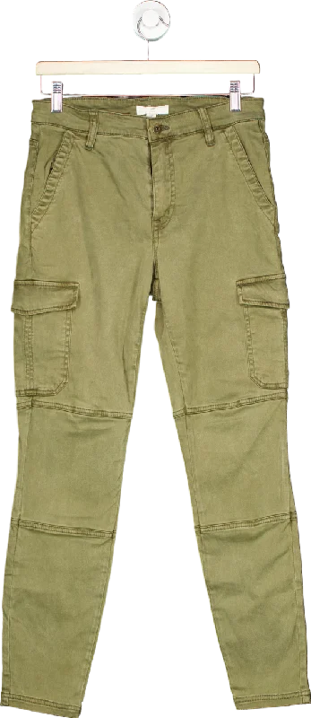 H&M Olive Green Cargo Trousers UK 12 Trousers Running Lightweight