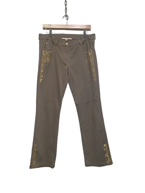 Roberto Cavalli Class Embellished Trousers (Size L) Trousers Pleated Formal