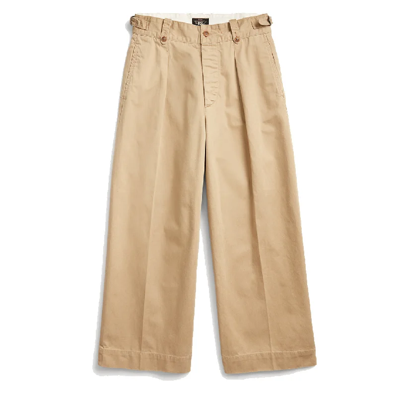 RRL by Ralph Lauren Womens Cropped Cotton Wide-Leg Trouser New Military Khaki Trousers Cargo Utility RRL by Ralph Lauren Womens Cropped Cotton Wide-Leg Trouser New Military Khaki Trousers Cargo Utility