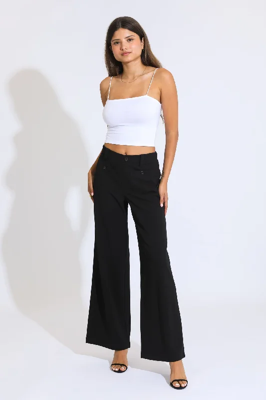 Vanessa High Rise Trousers - Black Trousers Office Stylish