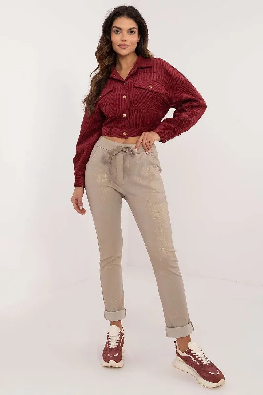 Women trousers Italy Moda Trousers Bootcut Casual