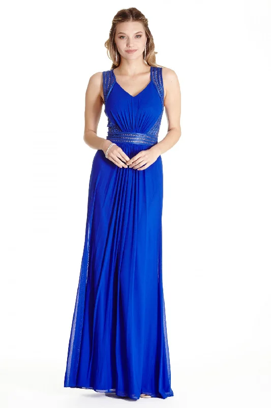 Aspeed Design -L1797 V-Neck Evening Sheath Dress