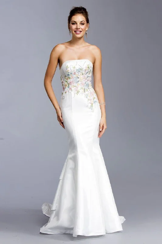 Aspeed Design -L1914 Strapless Embroidered Mermaid Bridal Dress
