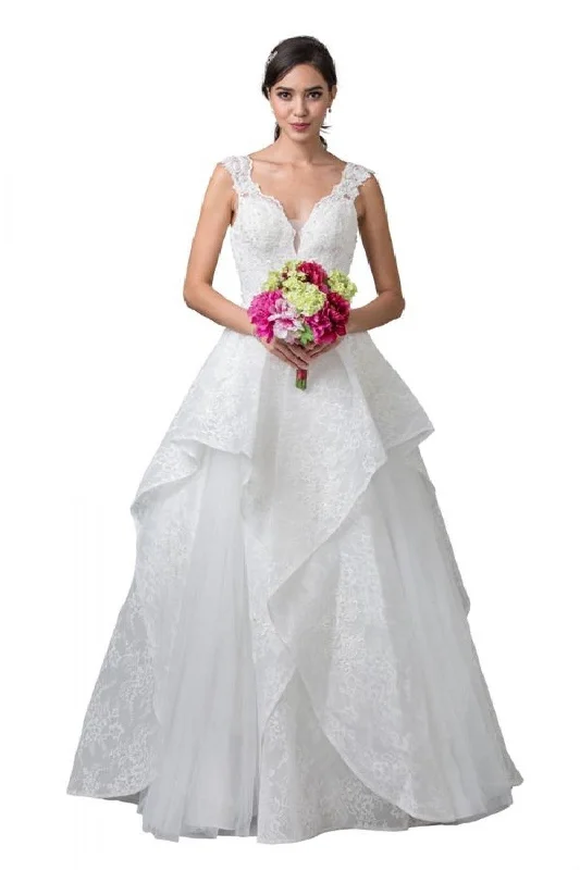 Aspeed Design -W2375 Embroidered A-Line Bridal Dress