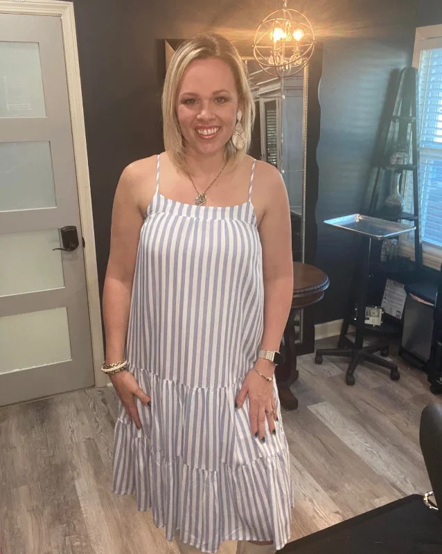Blue Striped Sun Dress