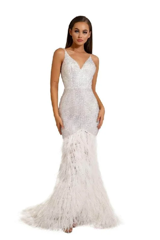 Captivating Feather Prom Dresses: Portia and Scarlett's Enchanting Creations
