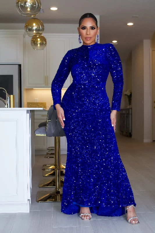 Clarissa Sequin Mermaid Hem Dress