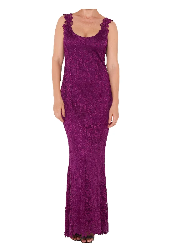 French Lace Dress D682 Violet