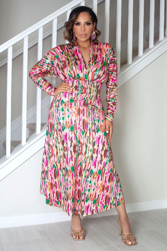 Malia Deep V-Neck Dress