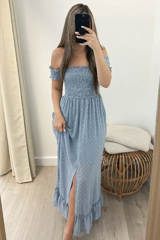 "Get With It" Dress (Misty Blue)