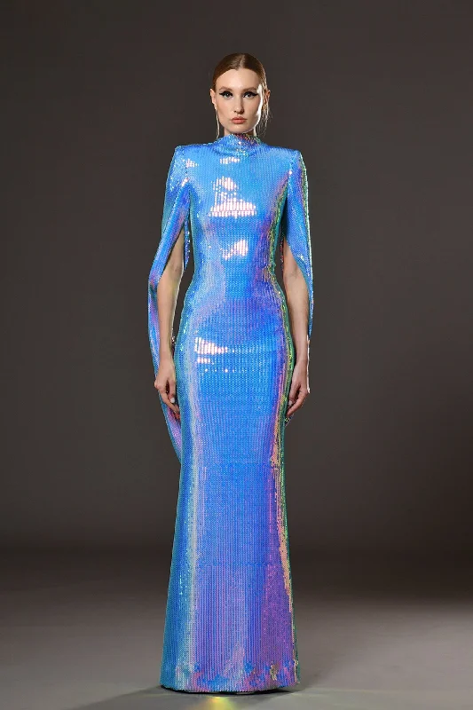 Holographic sequined dress