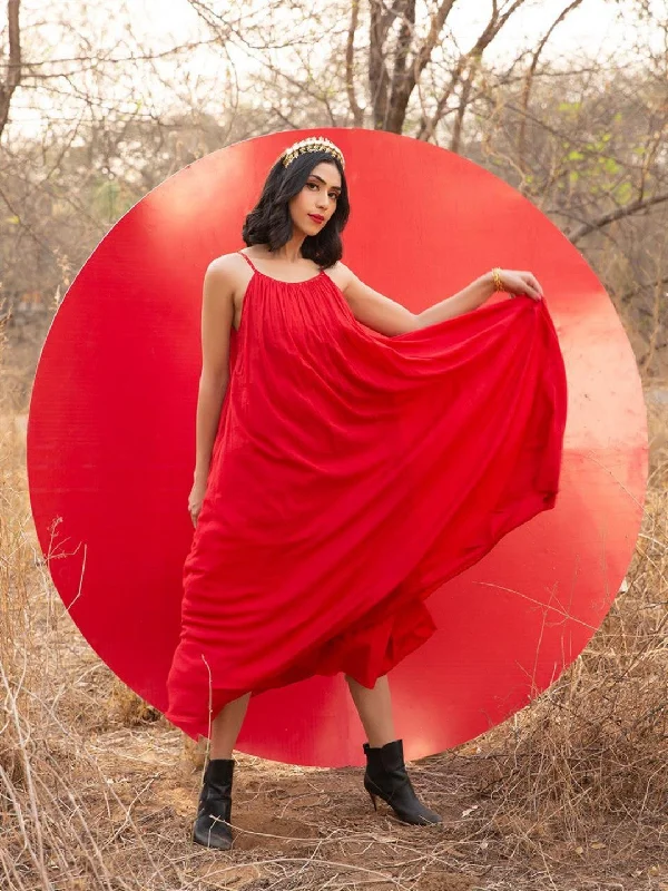 Red Halter Neck Dress