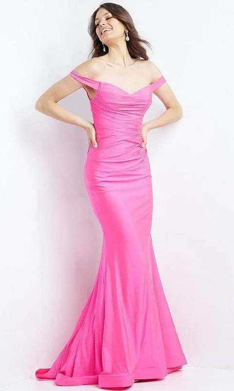 JVN by Jovani JVN07639 - Ruched Detail Trumpet Gown