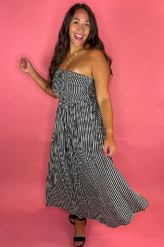 Lala Black & White Stripe Dress