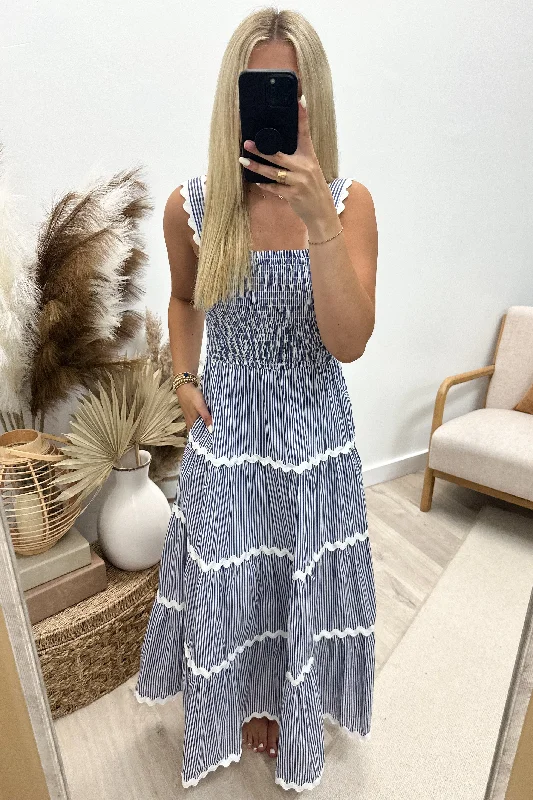 "Letting Love In" Dress (Navy)