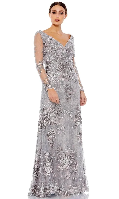 Mac Duggal 67539 - Illusion Sleeve Embroidered Evenng Gown