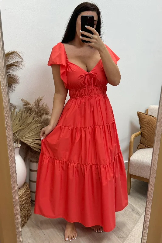 "Omw To The Beach" Dress (Orange)