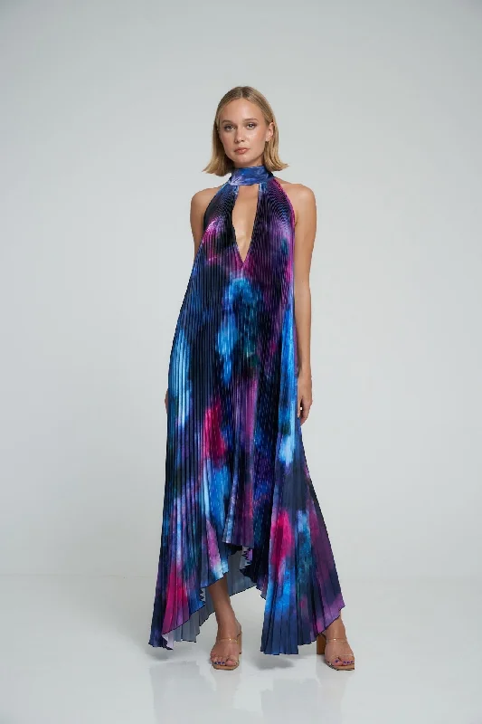 Opera Gown Lumiere Print Navy