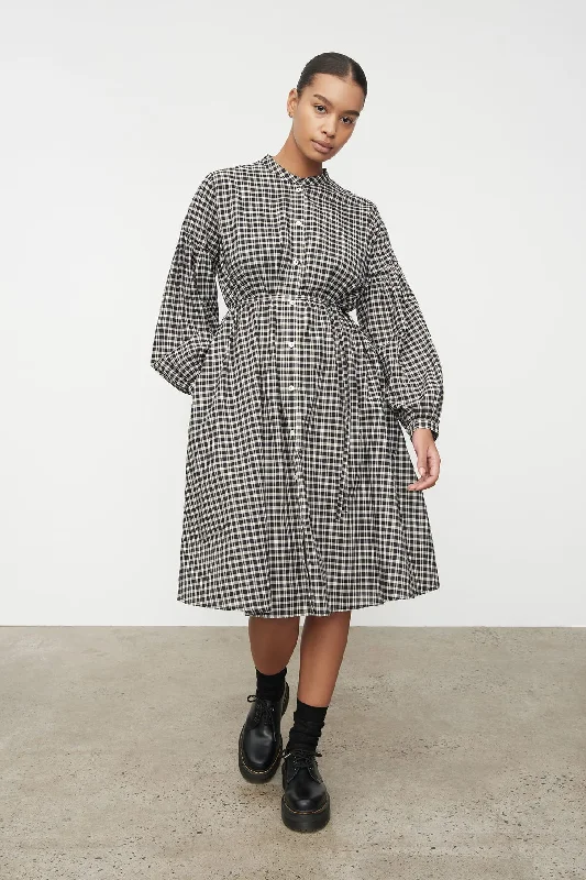 Patti Dress - Monochrome Check