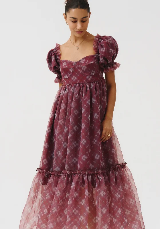 [PRE-ORDER] [SPECIAL PRICE] TARTAN ORGANZA DRESS
