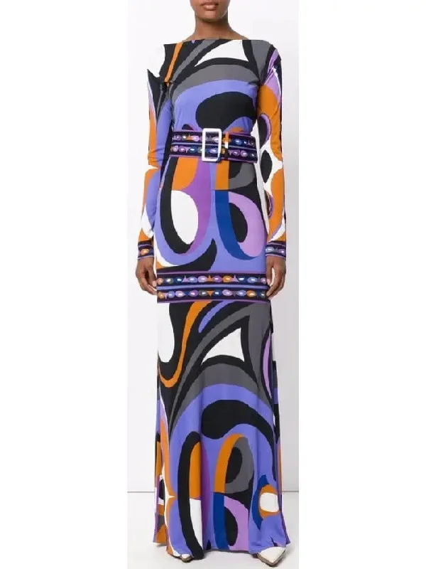 Psychedelic Print Gown