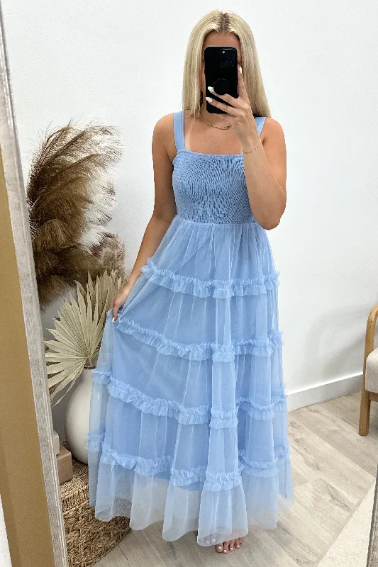 "Settle The Score" Dress (Slate Blue)