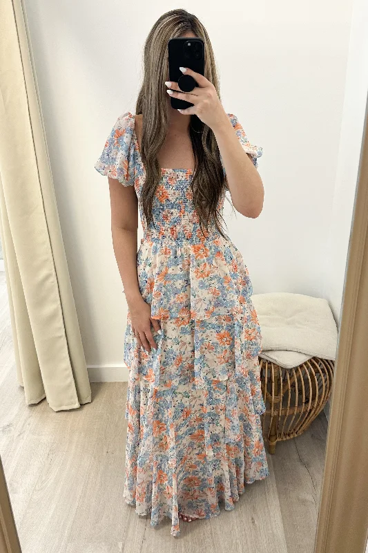 "Spring Memory" Dress (Orange Combo)