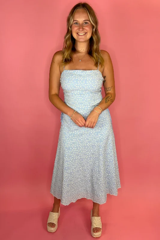 Sweet Serenity Blue Embroidered Dress