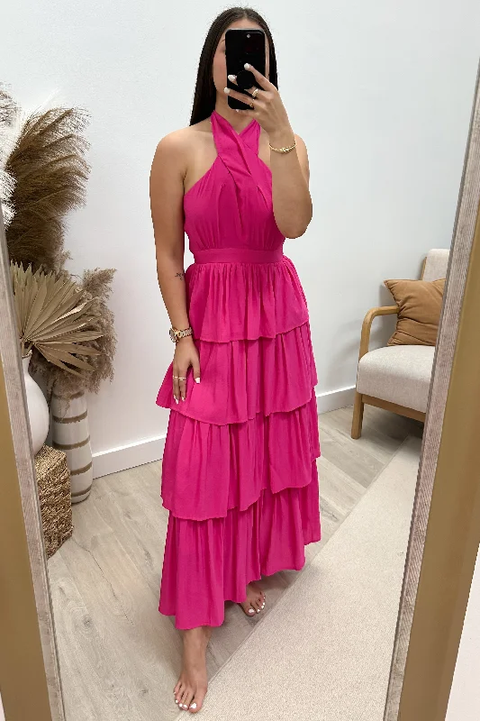 "Worth Every Penny" Dress (Magenta)